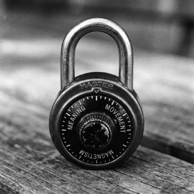 Image about meaning, movement, and magnetism as a code to open the lock for employee engagement, leadership, and workplace culture.